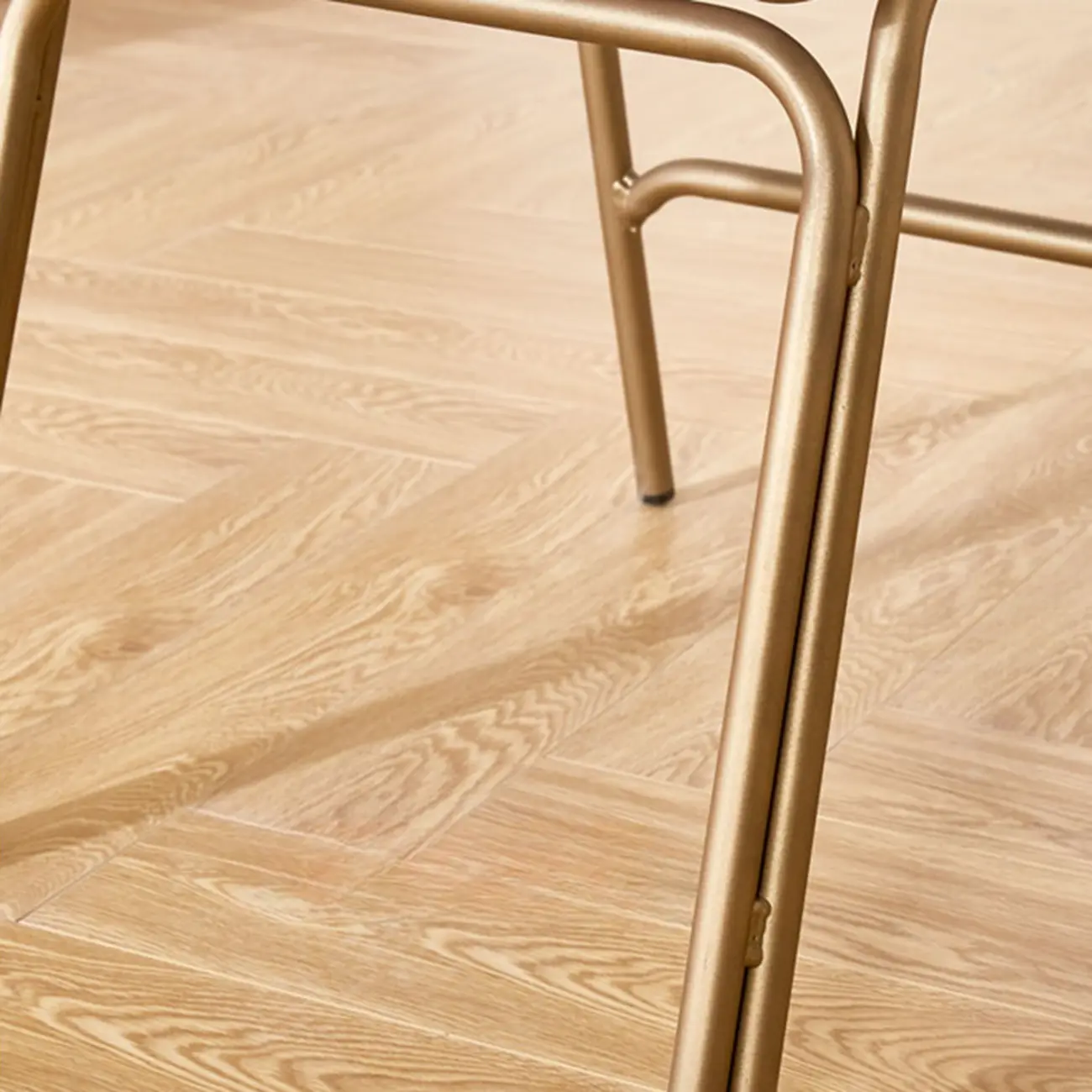 Modern Metal Frame Faux Leather Open Back Dining Chair Image - 10 | homeyfad