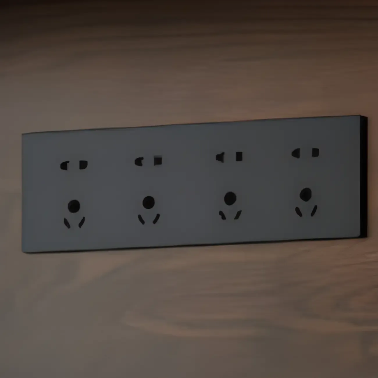 Brown Wood 3-Drawer Glass Sliding Doors Buffet Cabinet Image - 8