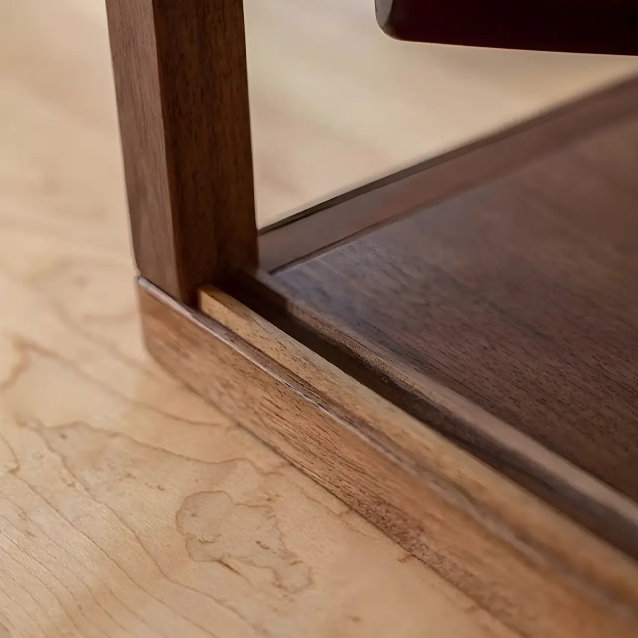 Minimalist 2-Tier Wooden Glass Display Cabinet for Tabletop Image - 6