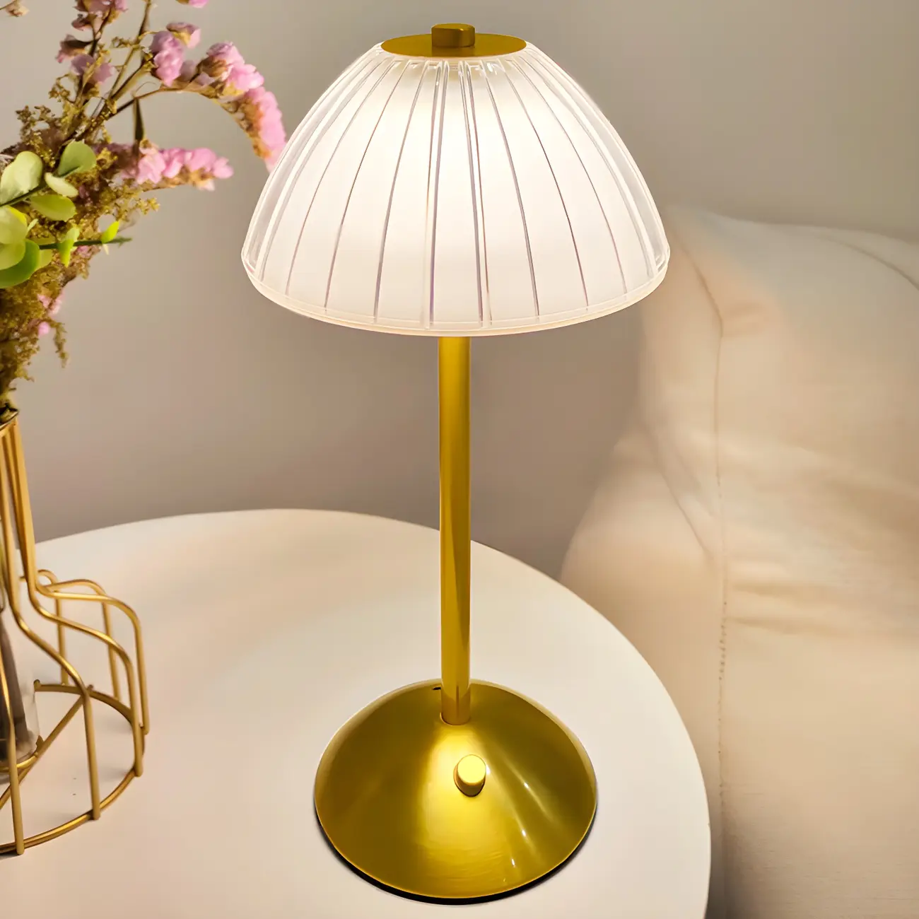 Crystal Table Lamp Stepless Dimming LED for Bedroom Image - 3 | homeyfad