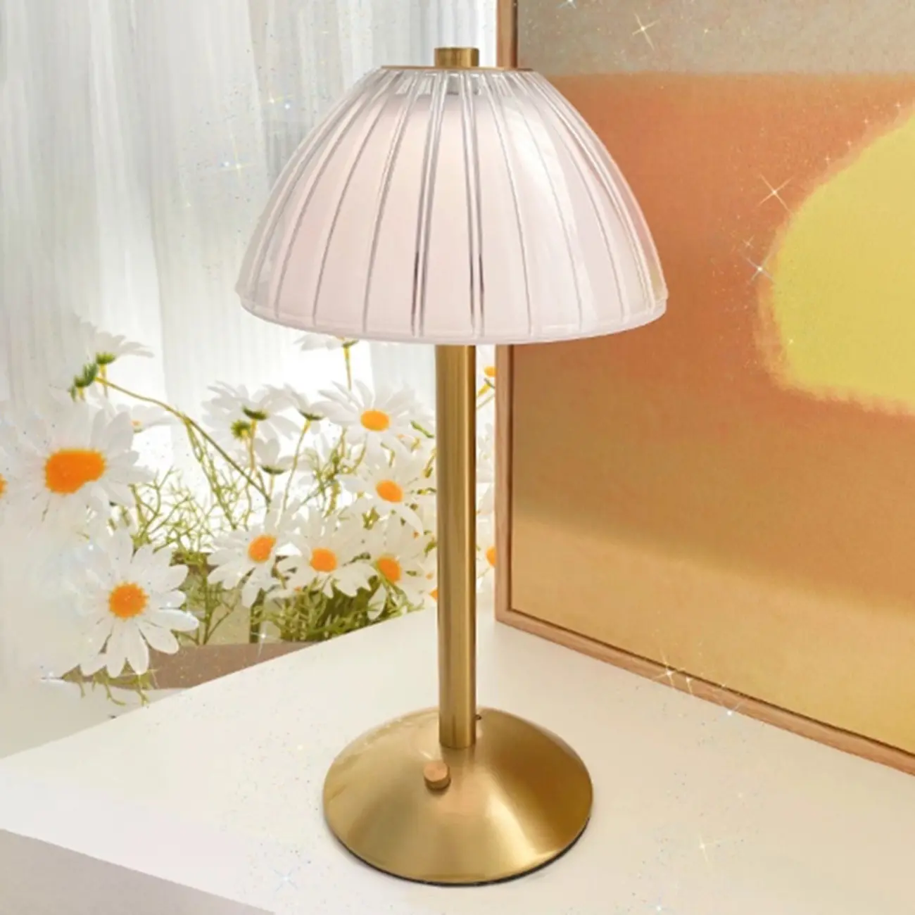 Crystal Table Lamp Stepless Dimming LED for Bedroom Image - 7 | homeyfad