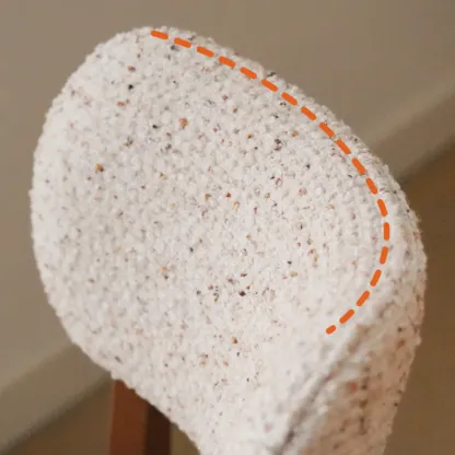 Modern Upholstered Low Back Wooden Dining Chair Image - 8