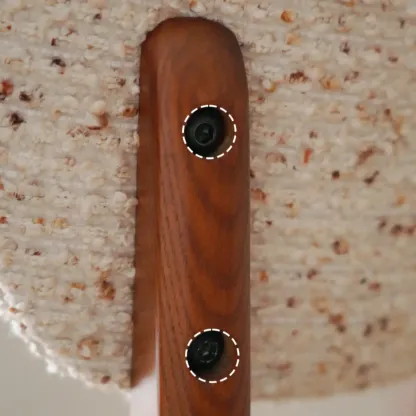 Modern Upholstered Low Back Wooden Dining Chair Image - 9