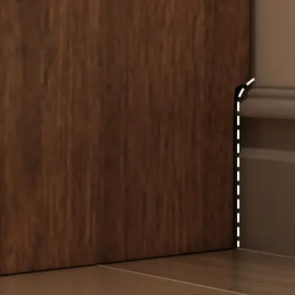 Traditional Pecan Wood Bookcase with Drawers Image - 10