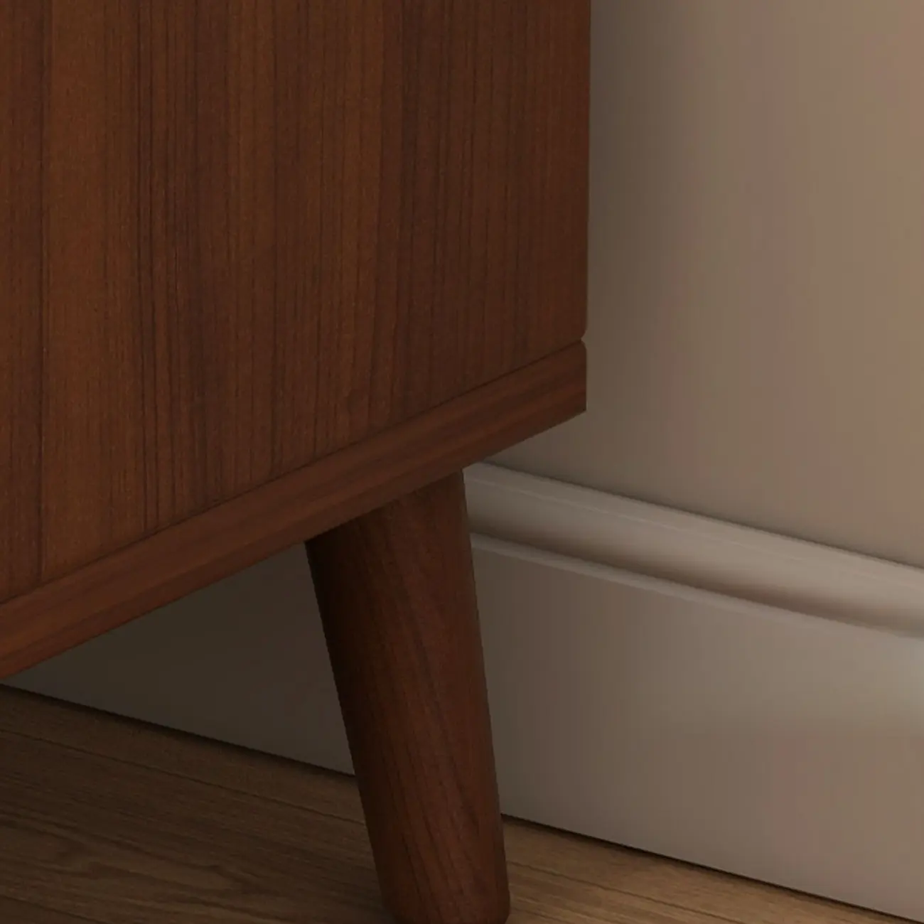 Modern White Wooden Bedside Table with Drawers Image - 11 | homeyfad