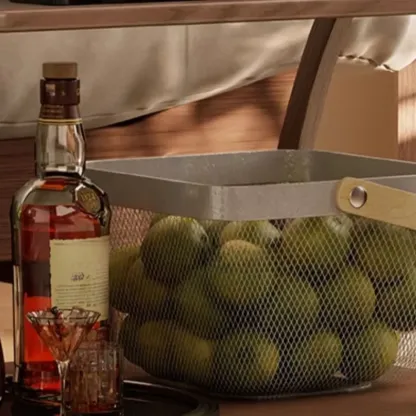 Versatile Nut-Brown Wooden Tiltable Top Wheeled Side Table Image - 13