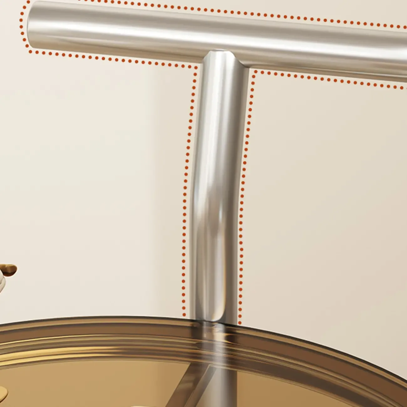 Convenient 2 Tiers Orange Cylinder Leather Side Table Image - 14