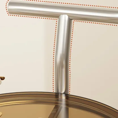 Convenient 2 Tiers Orange Cylinder Leather Side Table Image - 14