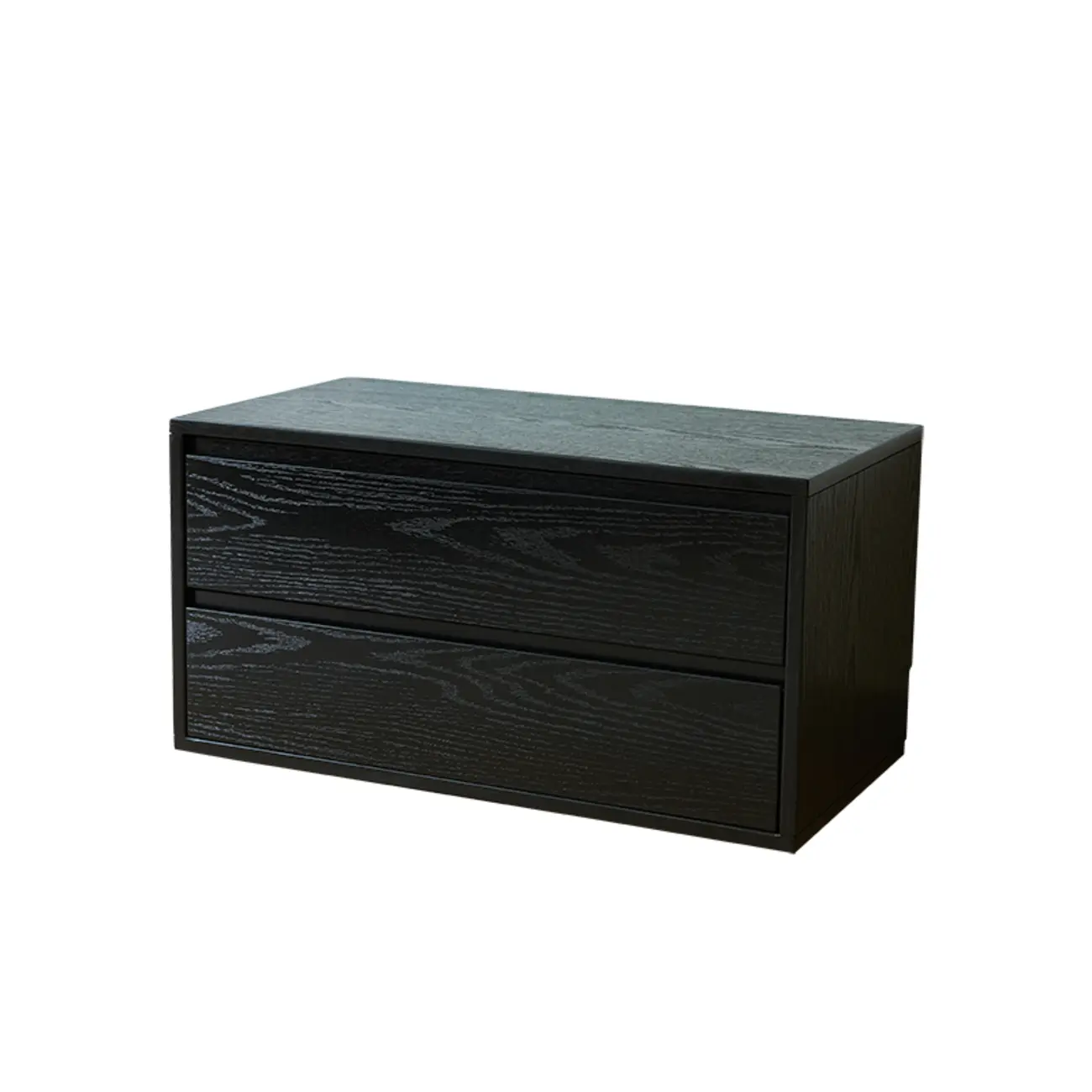 Scandinavian Black Wood Short Closed Back Bookcase Image - 6 | homeyfad