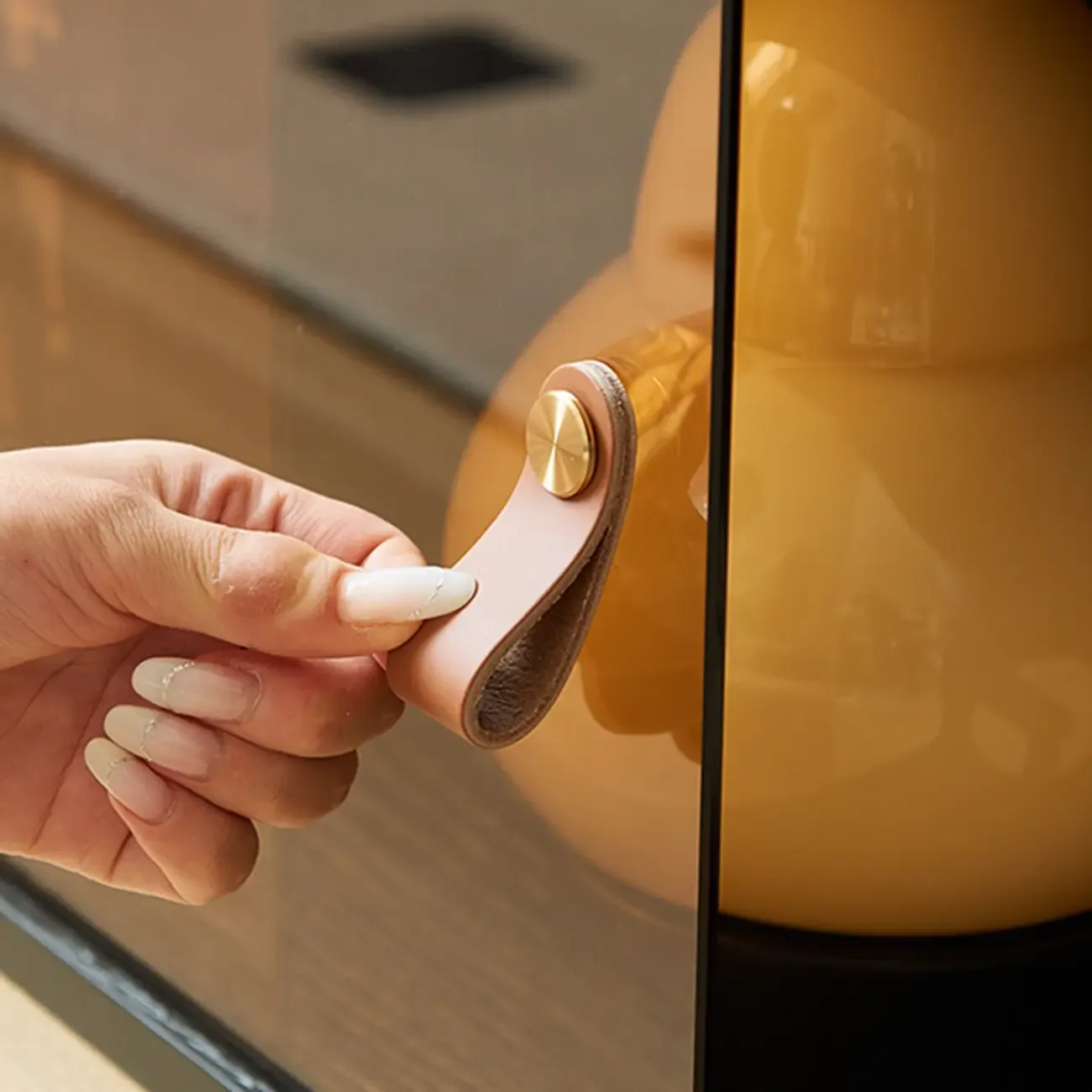 Scandinavian Black Wood Short Closed Back Bookcase Image - 10