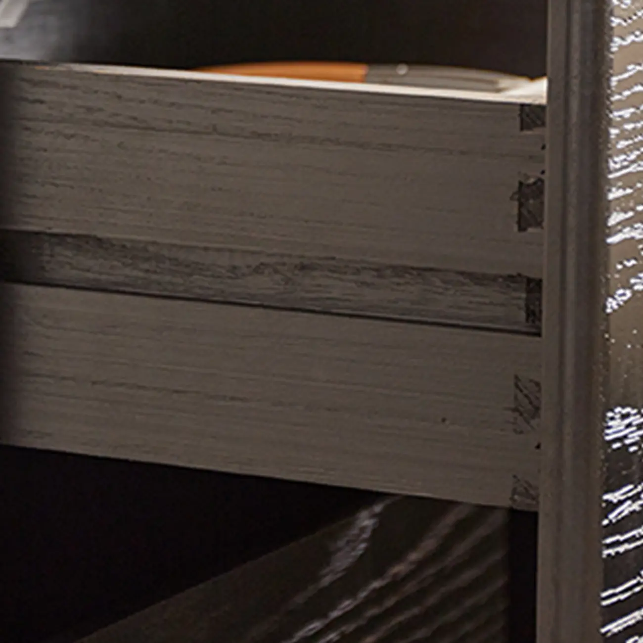 Scandinavian Black Wood Short Closed Back Bookcase Image - 11 | homeyfad