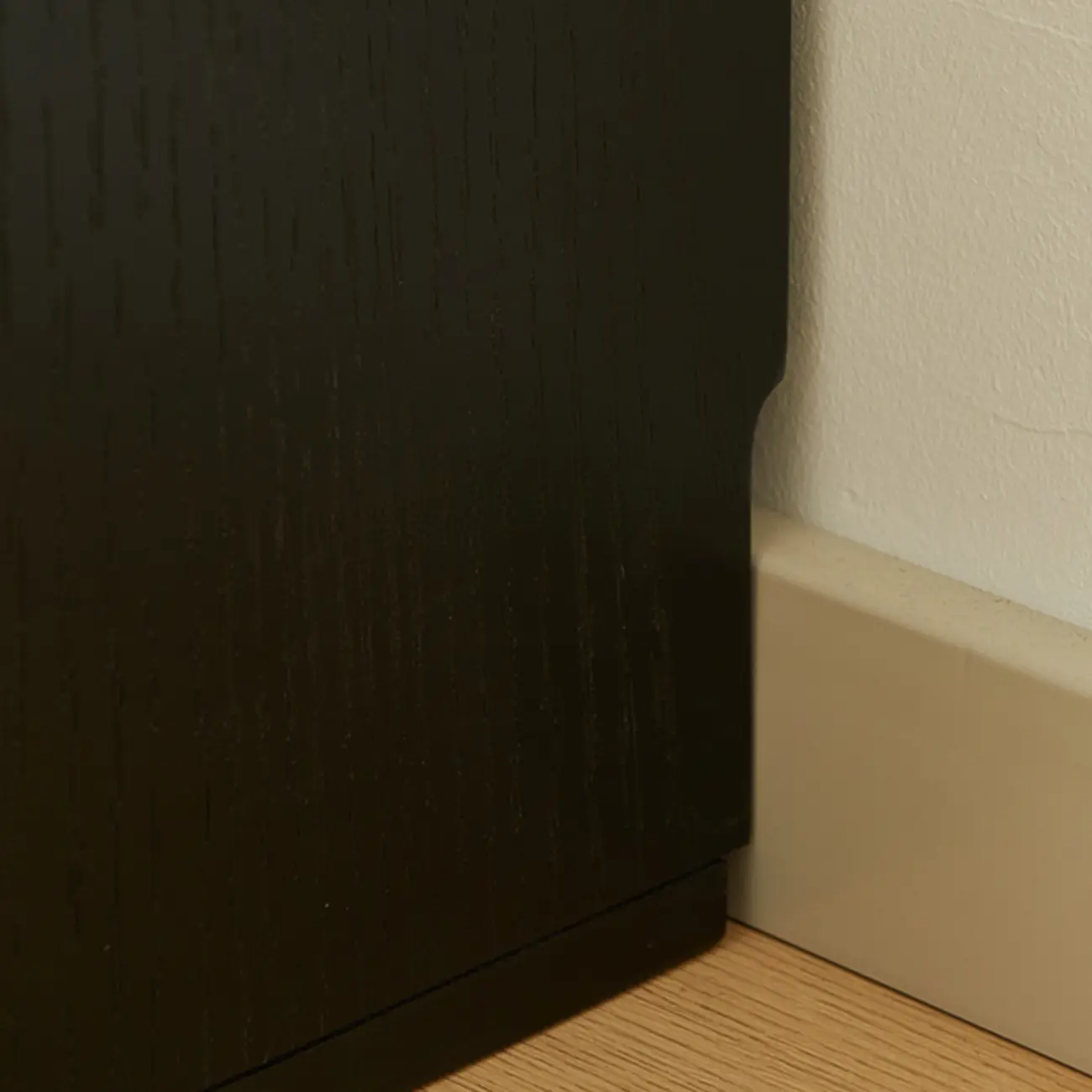 Scandinavian Black Wood Short Closed Back Bookcase Image - 12 | homeyfad