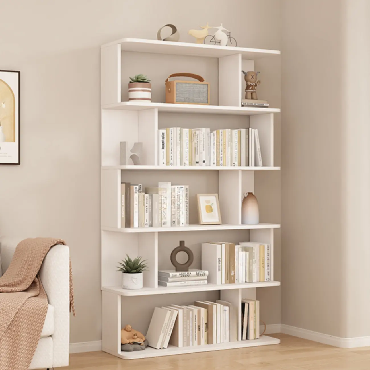 Mid-Century Vertical Walnut Open Back Bookcase for Office Image - 20 | homeyfad