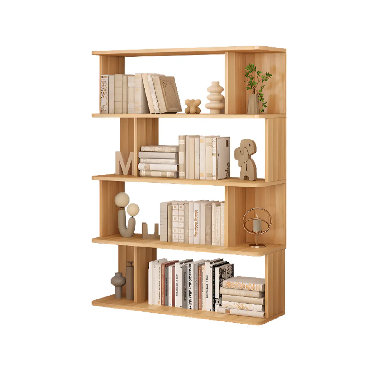 Mid-Century Vertical Walnut Open Back Bookcase for Office Image - 17 | homeyfad