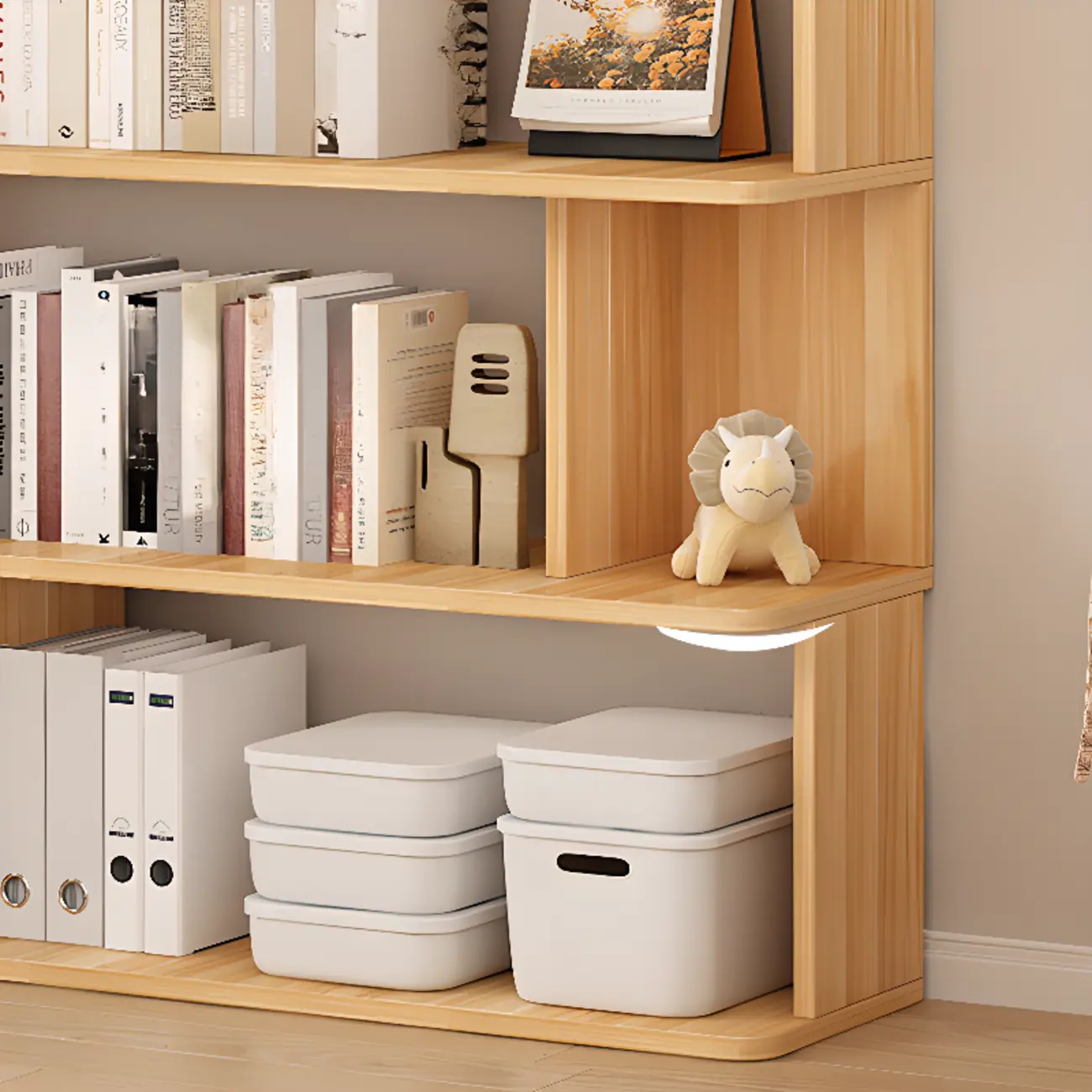 Mid-Century Vertical Walnut Open Back Bookcase for Office Image - 6 | homeyfad