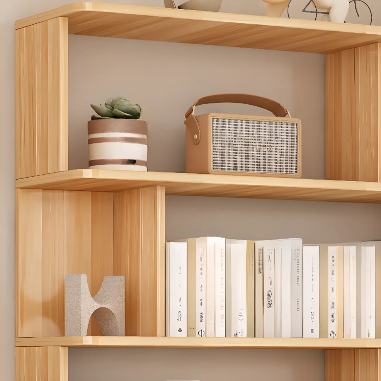 Mid-Century Vertical Walnut Open Back Bookcase for Office Image - 7 | homeyfad