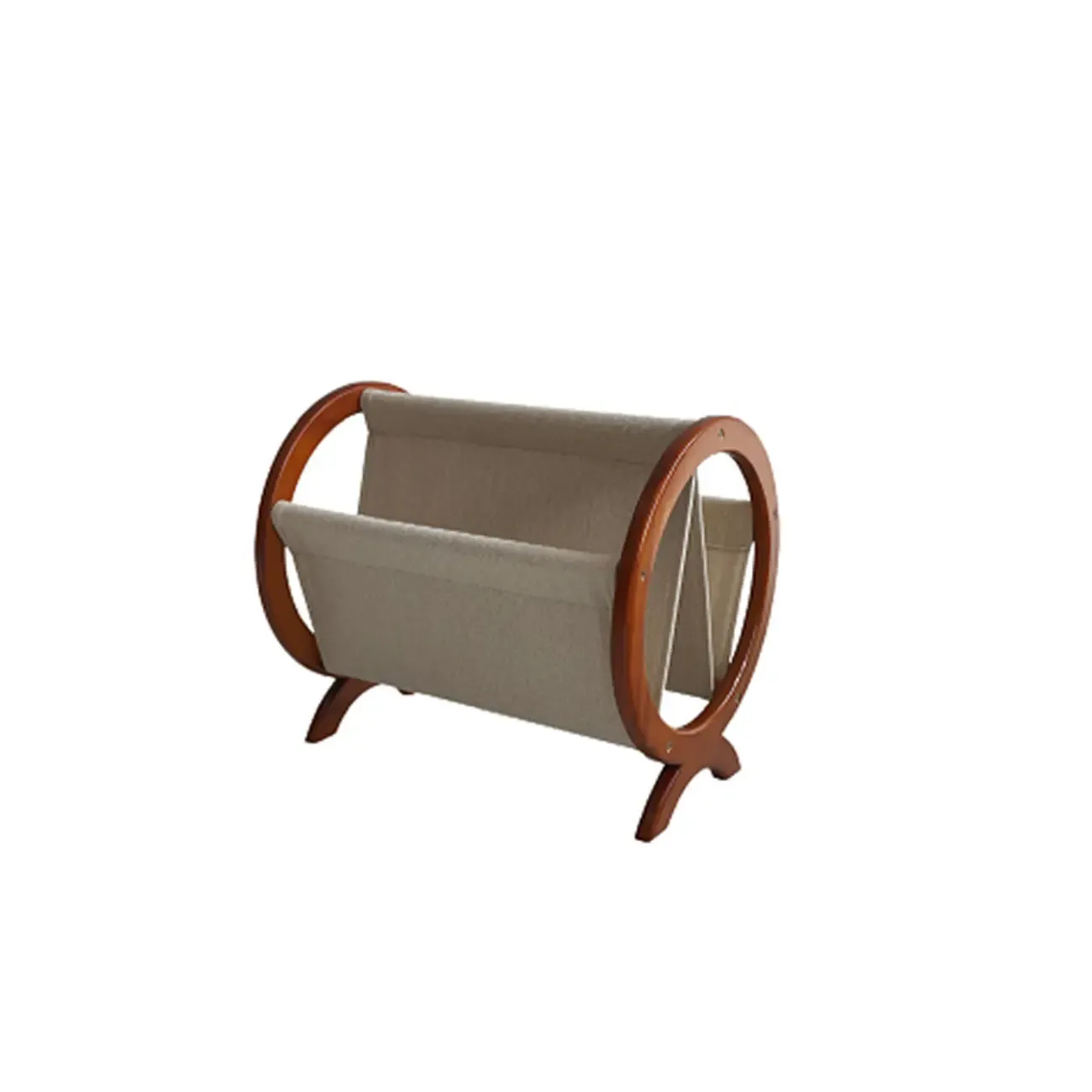 Traditional Narrow Traditional Circular Wooden Book Rack Image - 8