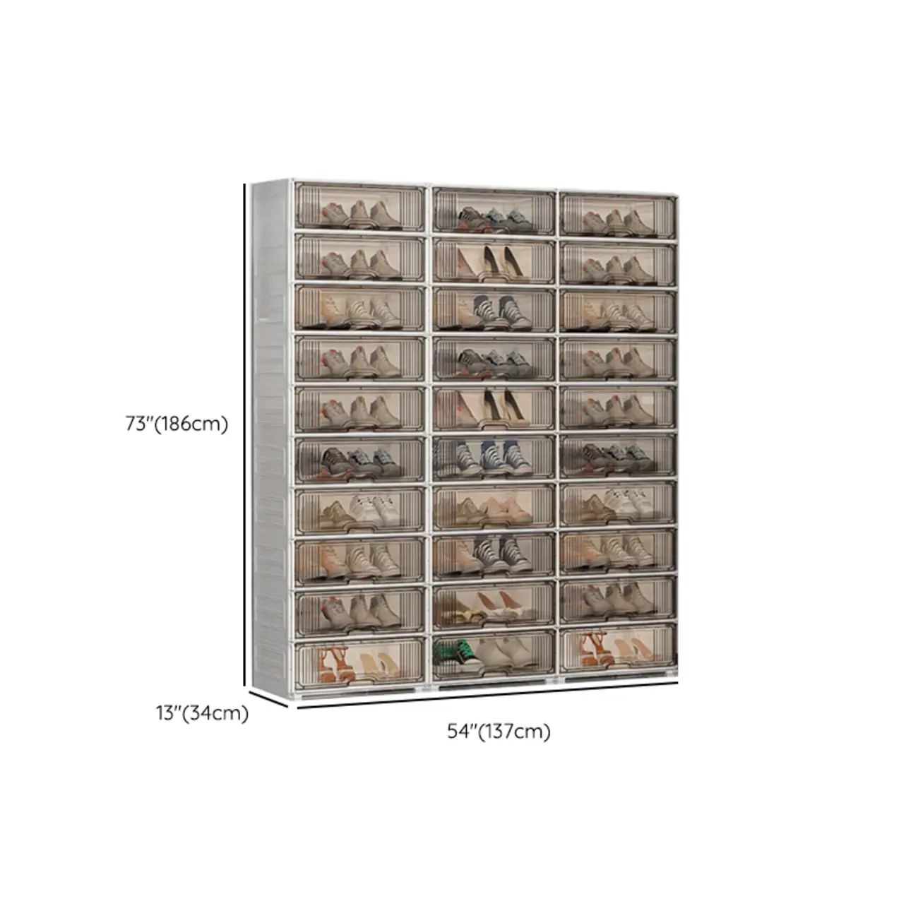 Durable Flip-up Glam Plastic Clear Shoe Boxes Stackable Image - 26 | homeyfad