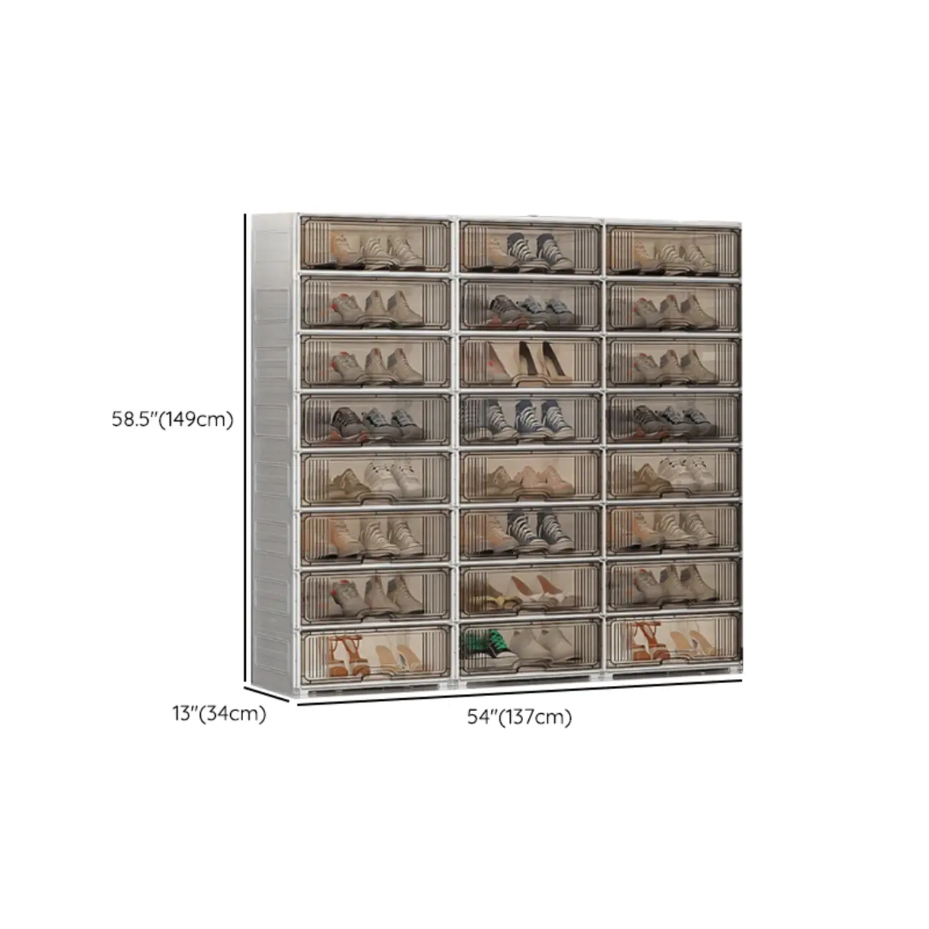 Durable Flip-up Glam Plastic Clear Shoe Boxes Stackable Image - 28 | homeyfad