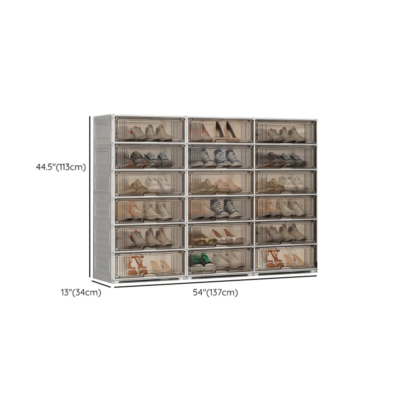 Durable Flip-up Glam Plastic Clear Shoe Boxes Stackable Image - 32 | homeyfad