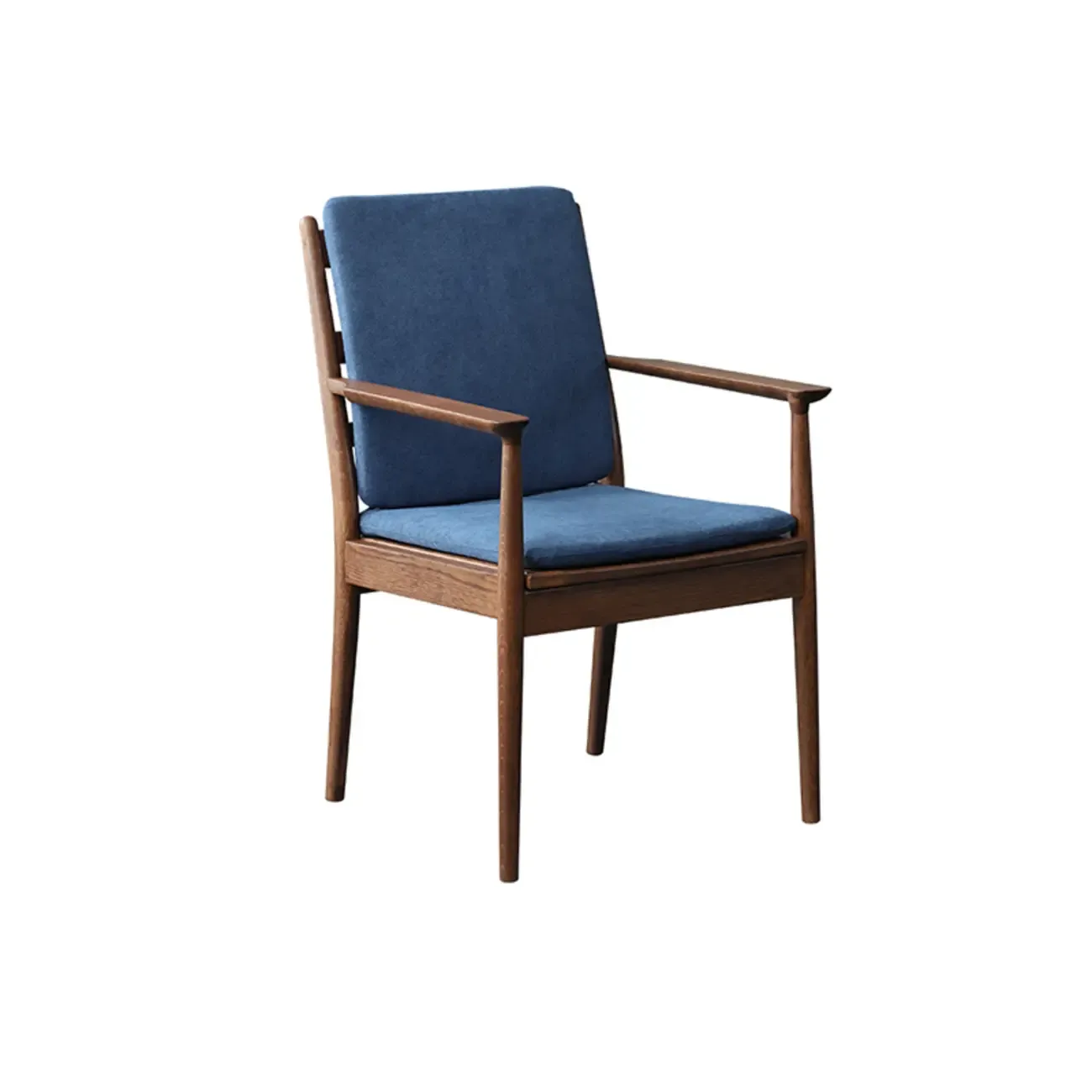 Scandinavian Upholstered Arm Wooden Dining Chair  Image - 15