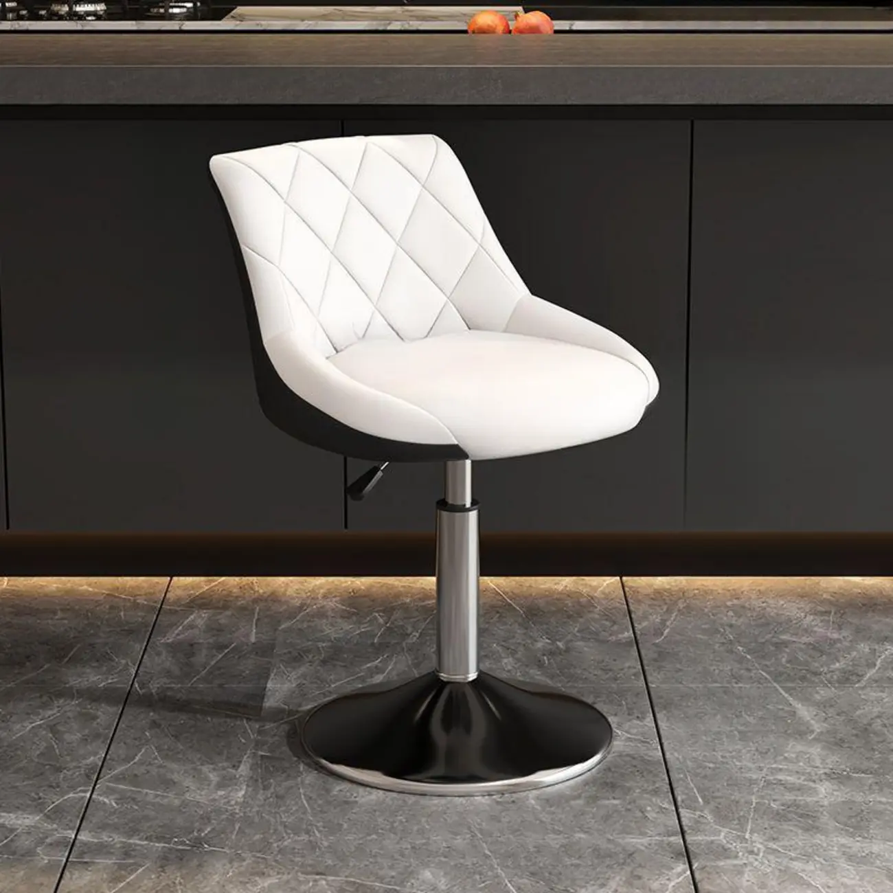 Modern Bucket Adjustable Swivel Leather Bar Stools Image - 12 | homeyfad