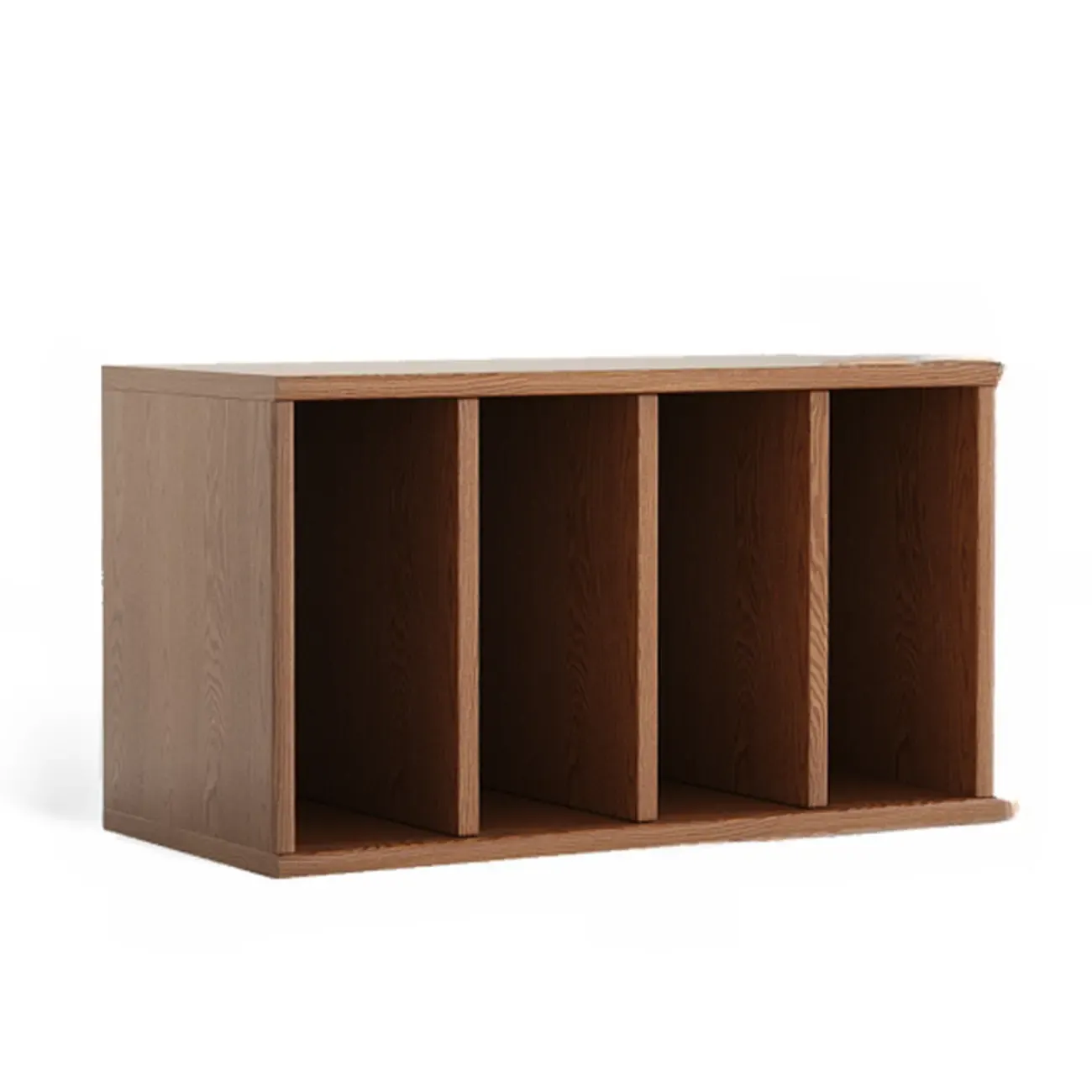 Living Room Cherry Wood Horizontal Open Bookcase | HomeyFad