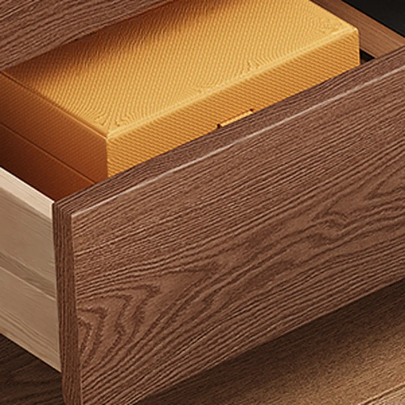 Living Room Cherry Wood Horizontal Open Bookcase Image - 14 | homeyfad