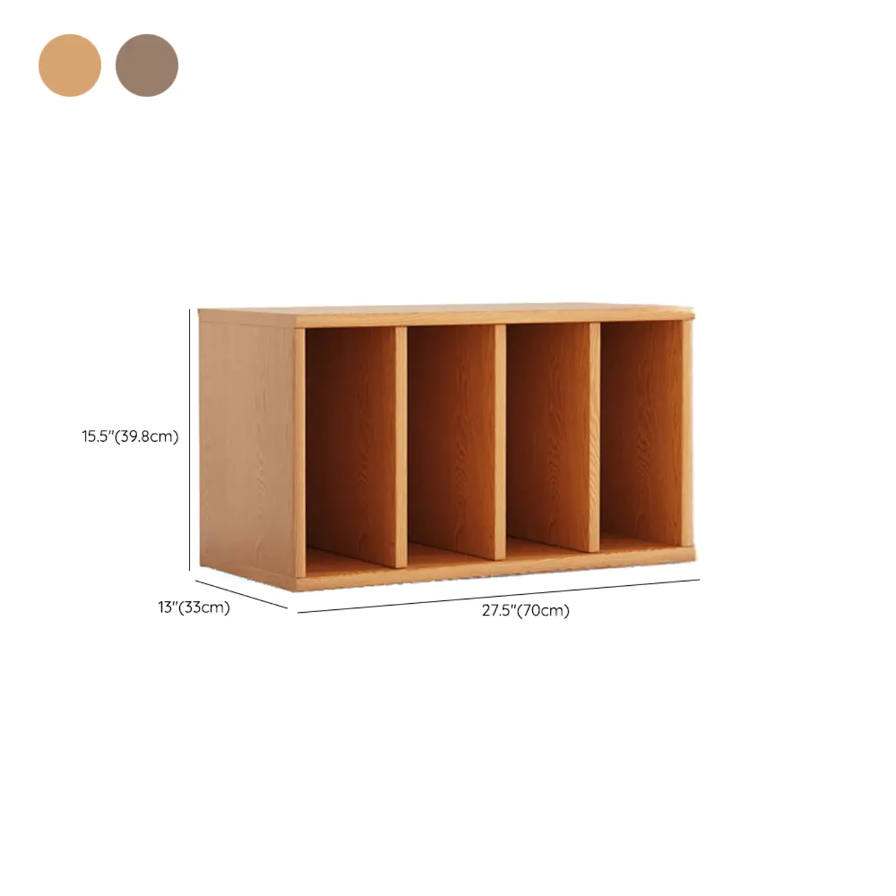 Living Room Cherry Wood Horizontal Open Bookcase Image - 16 | homeyfad