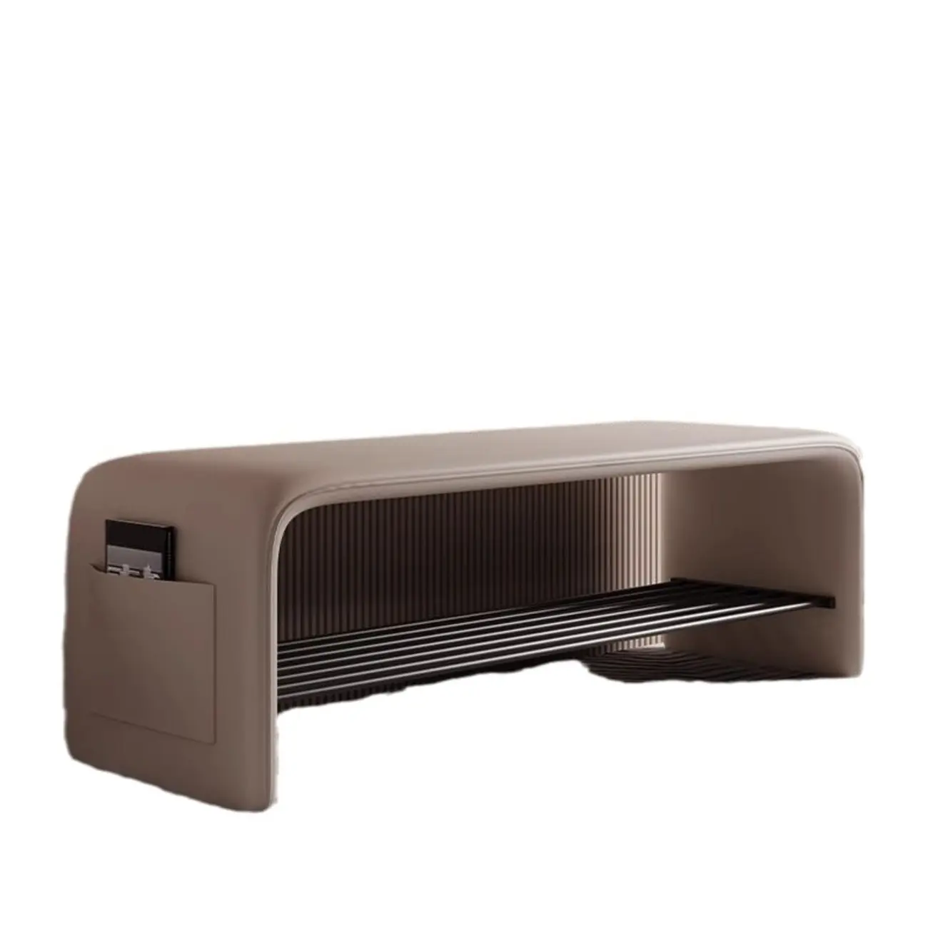 Multi-Purpose Stylish Solid Color Metal Upholstered Indoor Bench Image - 19 | homeyfad