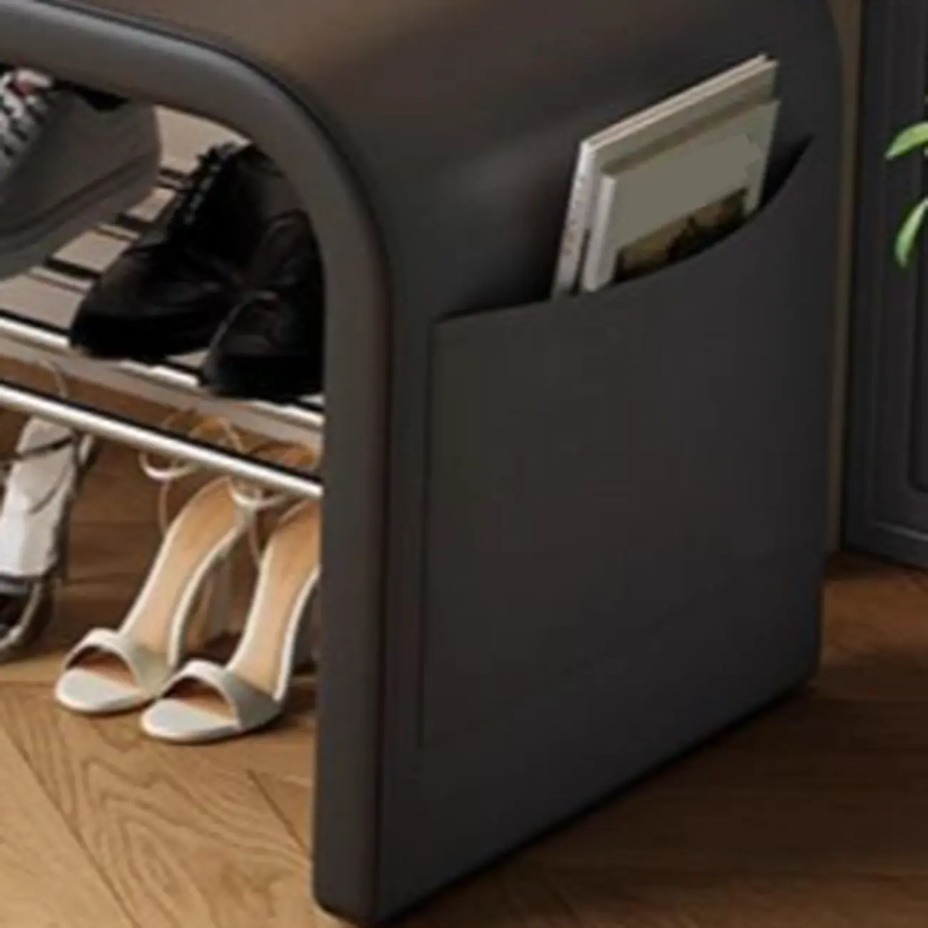 Multi-Purpose Stylish Solid Color Metal Upholstered Indoor Bench Image - 17 | homeyfad