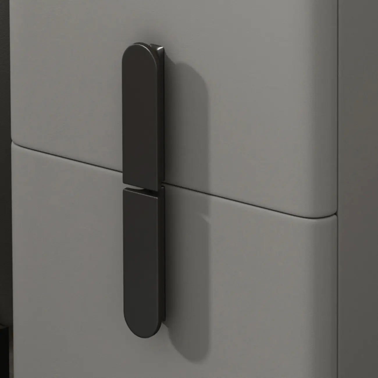 Trendy Gray Bedside 2-Drawer Nightstand with Stone Top Image - 4 | homeyfad