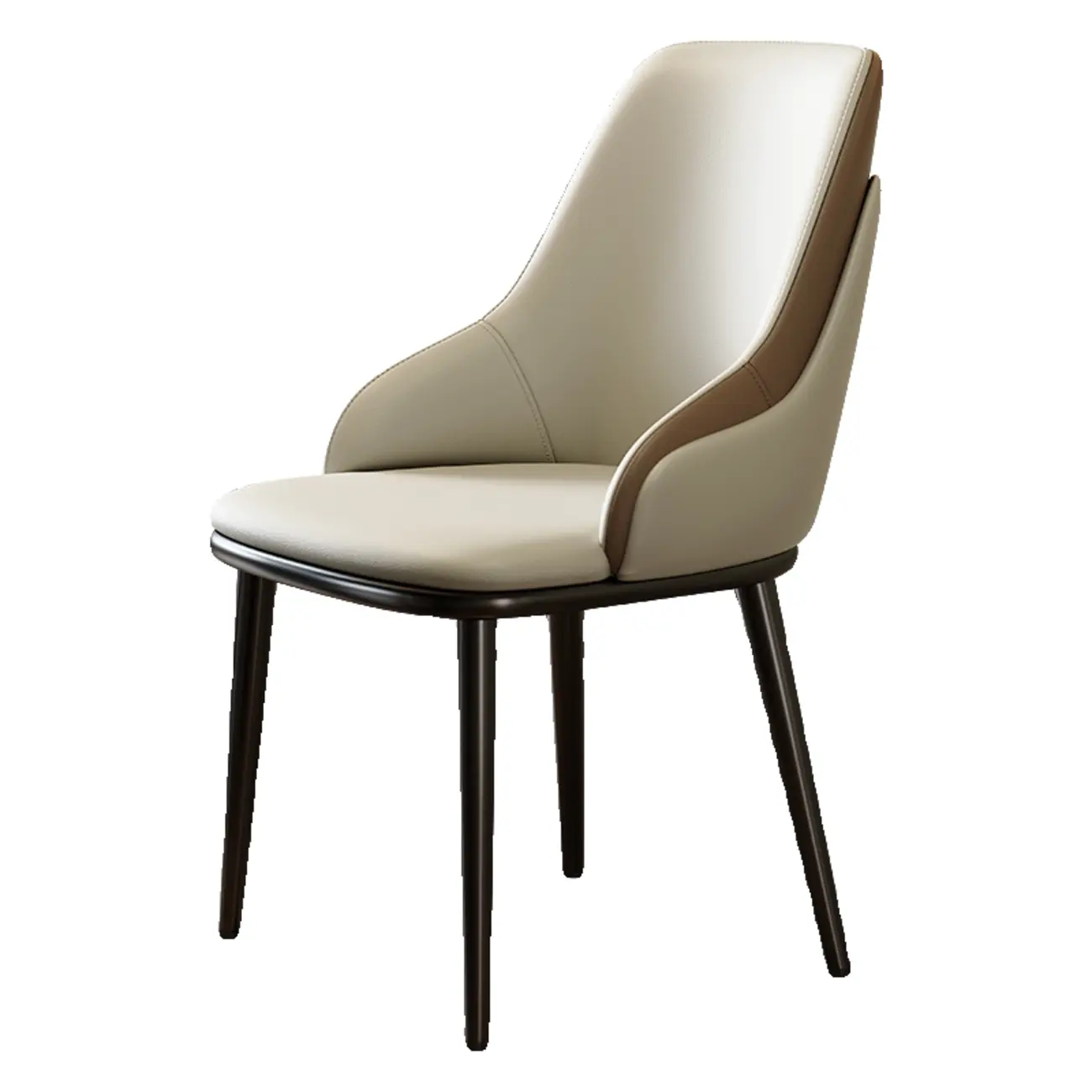 Modern Faux Leather Upholstered Dining Chair for Restaurants Image - 2 | homeyfad