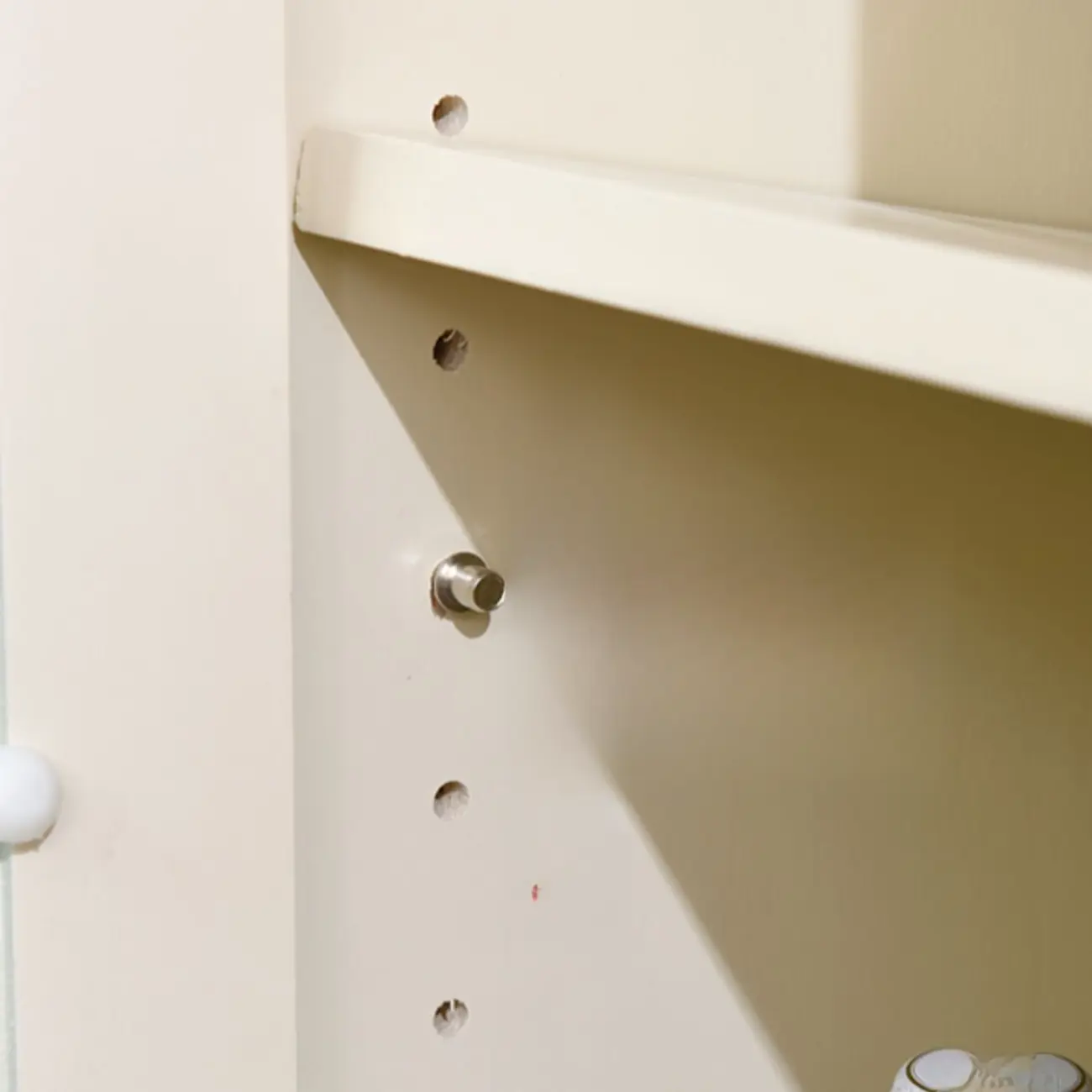 Vintage White Wood Sideboard with Glass Doors Image - 14 | homeyfad