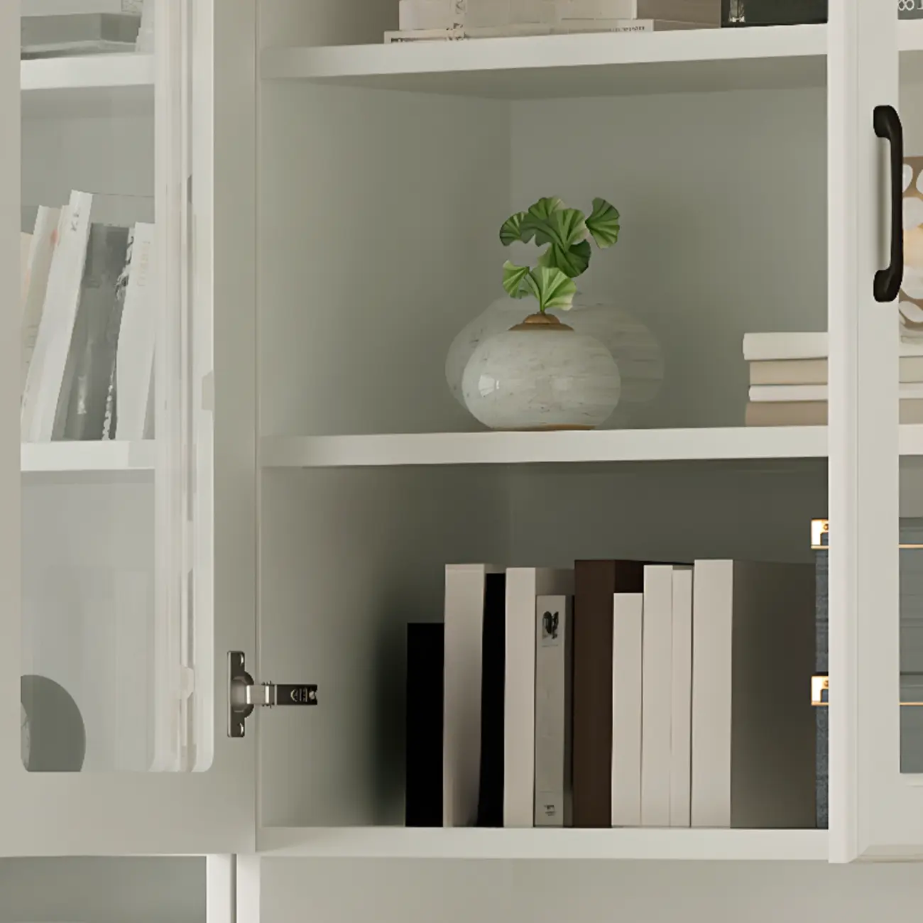 Narrow White Modern Vertical Wood Bookcase Image - 7 | homeyfad