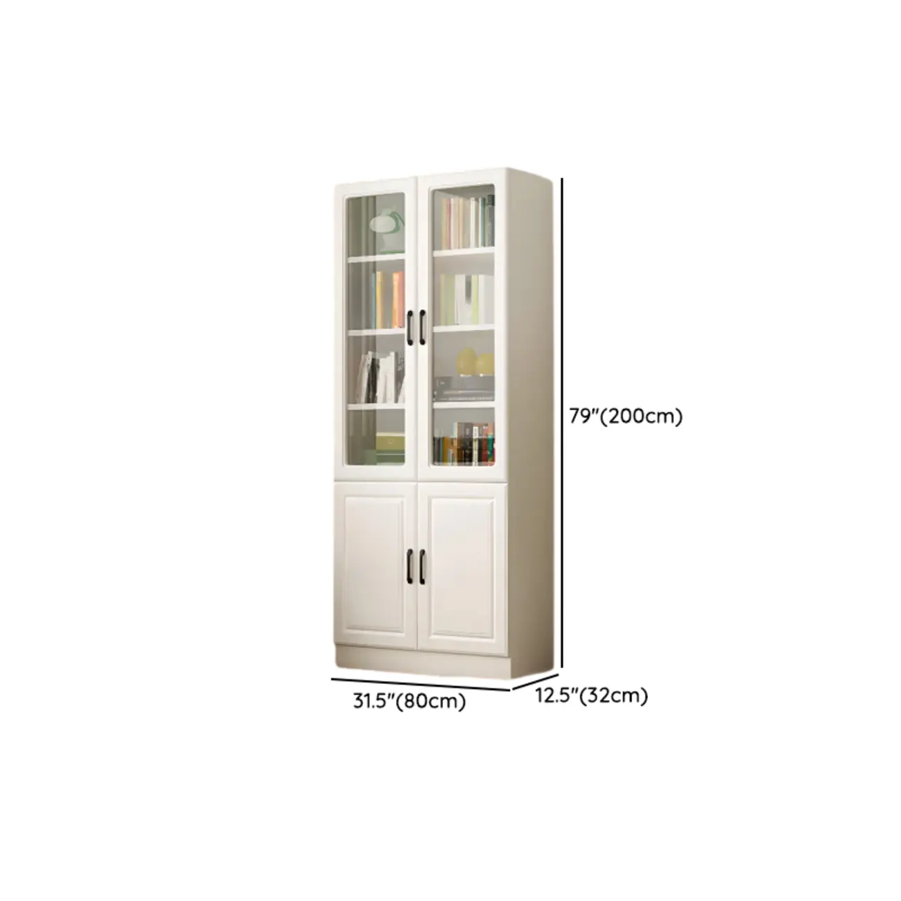 Narrow White Modern Vertical Wood Bookcase #size | homeyfad