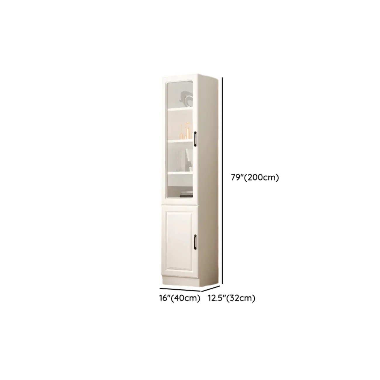 Narrow White Modern Vertical Wood Bookcase Image - 11 | homeyfad