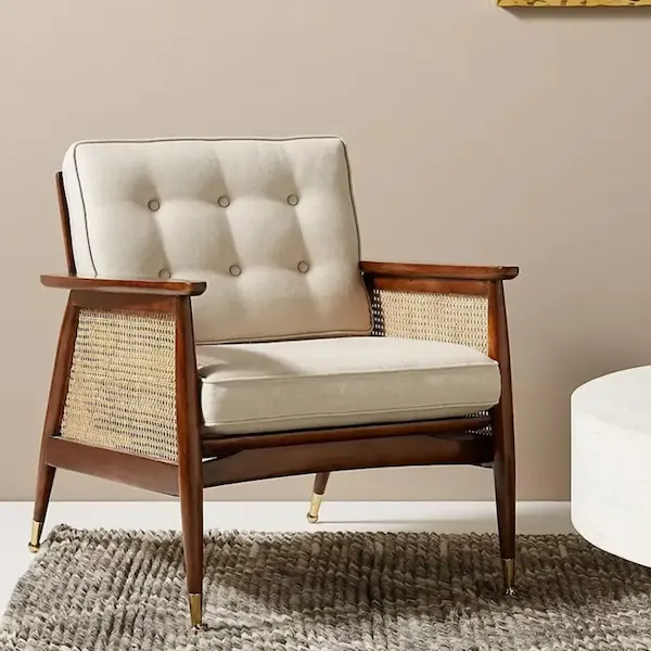 Accent Chair with Wood
