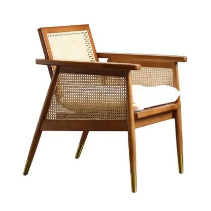 Glam Flannel High Back White Arm Accent Chair Image - 3