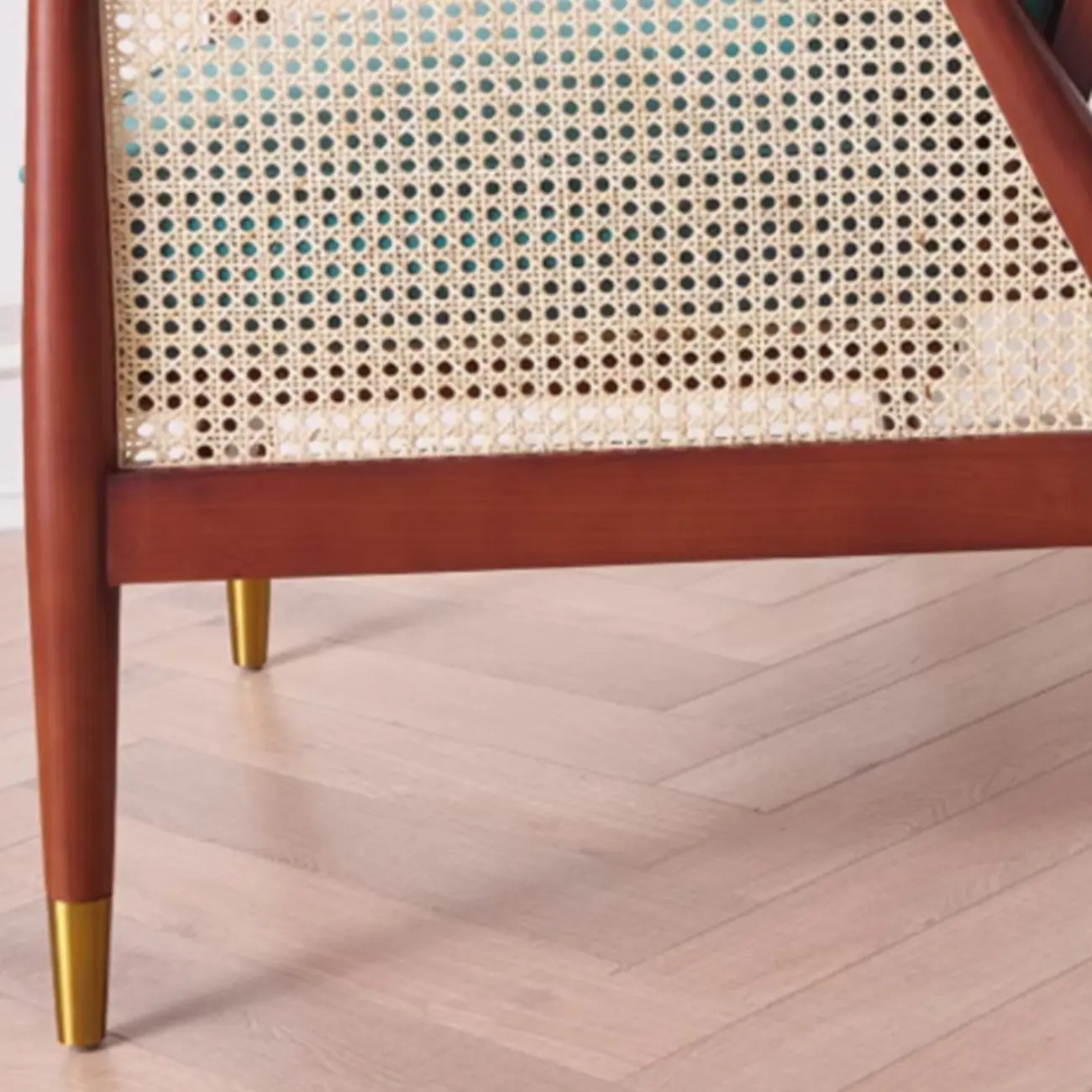 Glam Flannel High Back White Arm Accent Chair Image - 11 | homeyfad