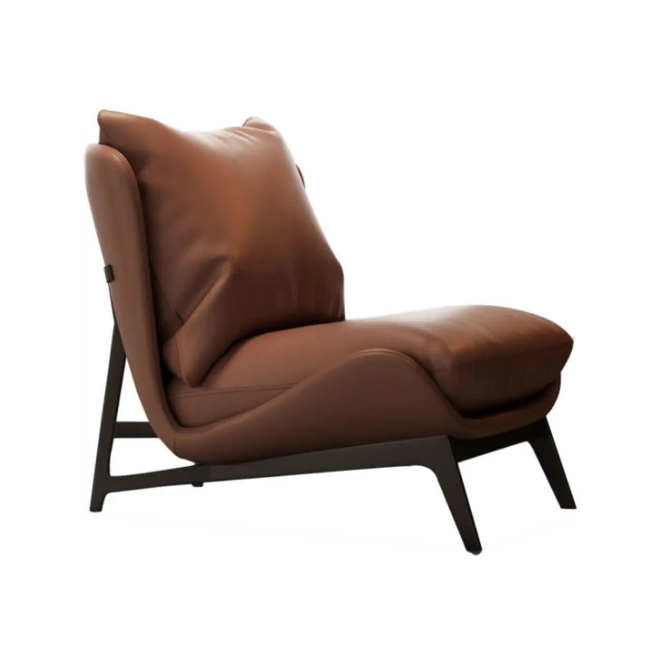 Modern Cat-Resistant Leather Accent Chair with Ottoman Image - 20 | homeyfad