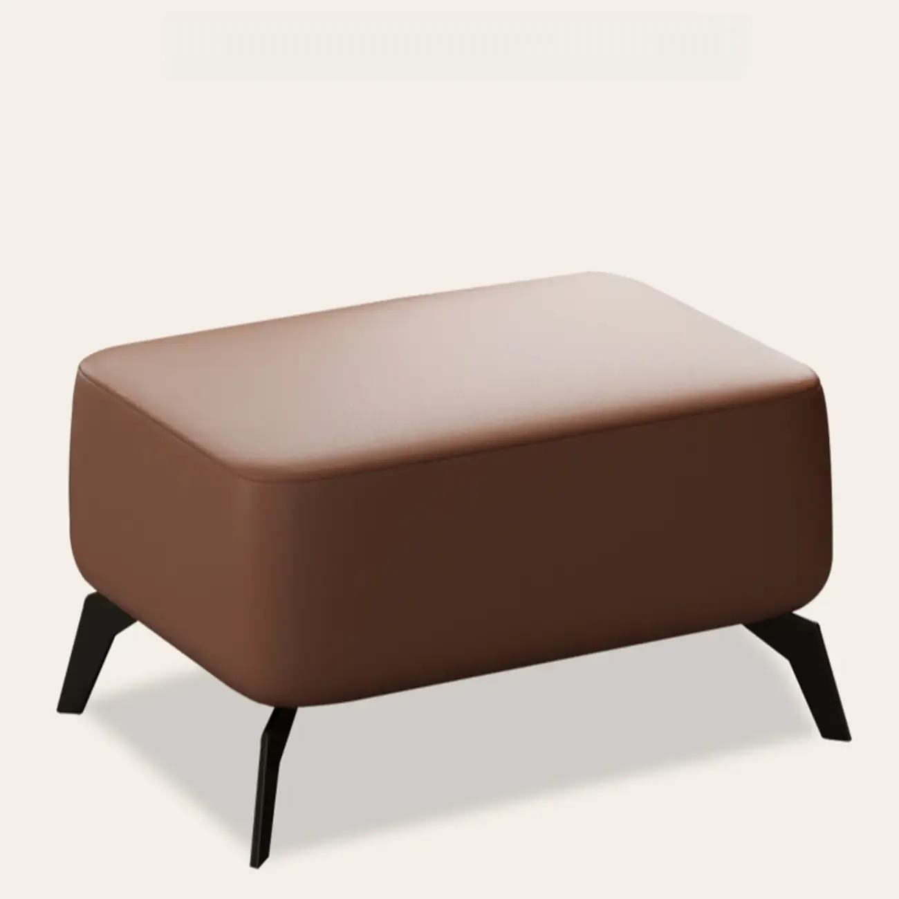 Modern Cat-Resistant Leather Accent Chair with Ottoman Image - 18