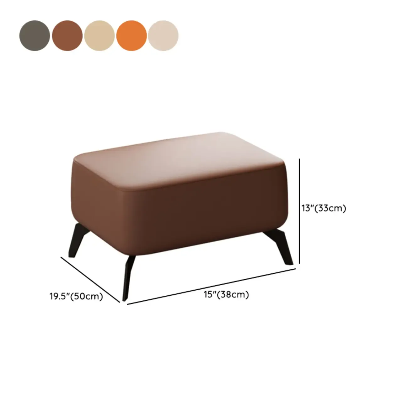 Modern Cat-Resistant Leather Accent Chair with Ottoman Image - 9