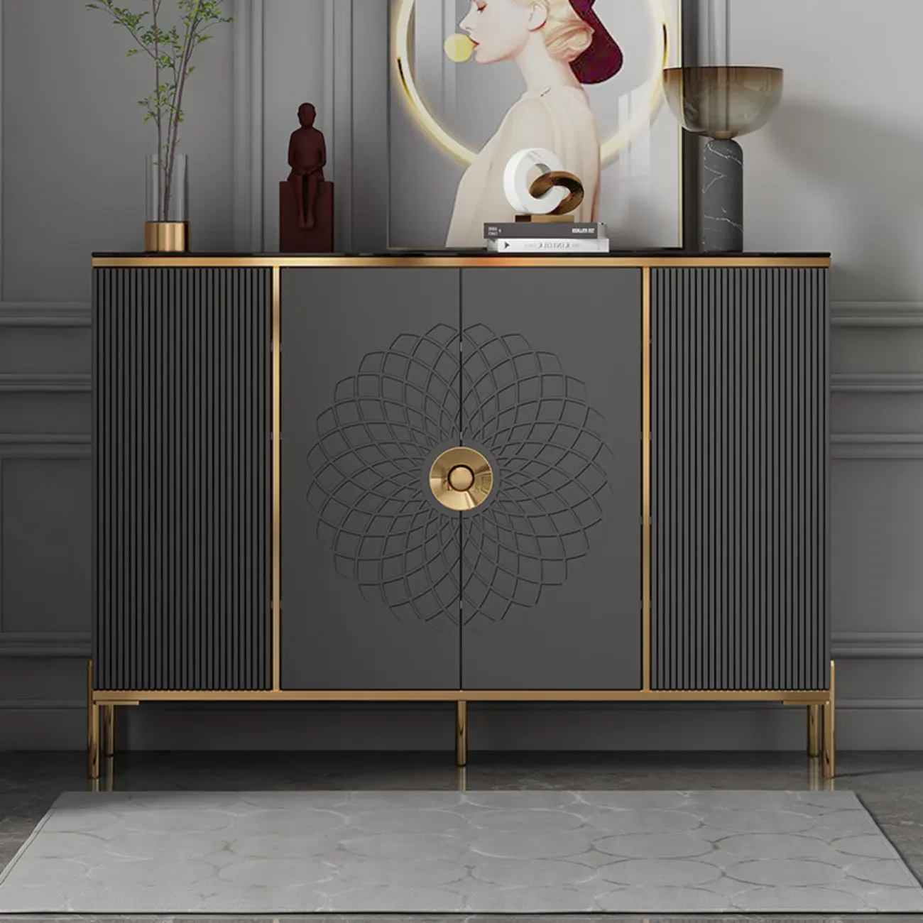 Freestanding Stylish Adjustable Shelves Shoe Storage Cabinet Image - 16 | homeyfad