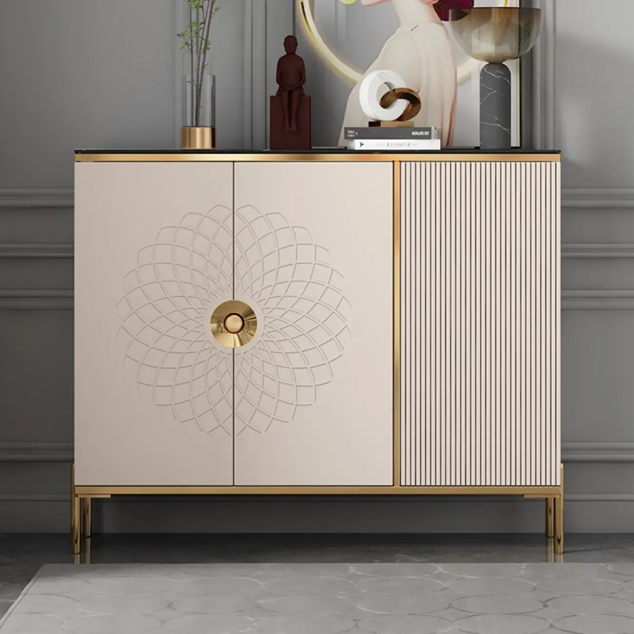 Freestanding Stylish Adjustable Shelves Shoe Storage Cabinet Image - 13