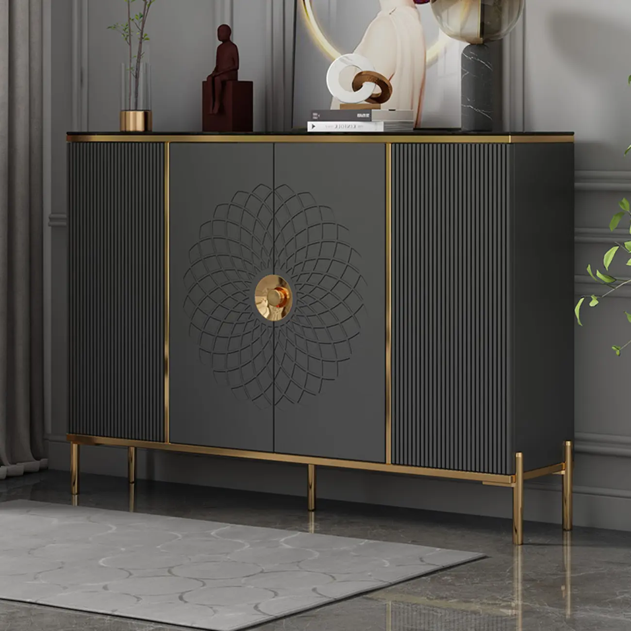 Freestanding Stylish Adjustable Shelves Shoe Storage Cabinet Image - 6 | homeyfad