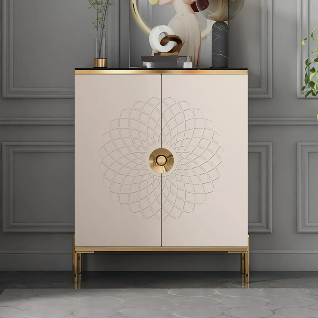 Freestanding Stylish Adjustable Shelves Shoe Storage Cabinet Image - 8