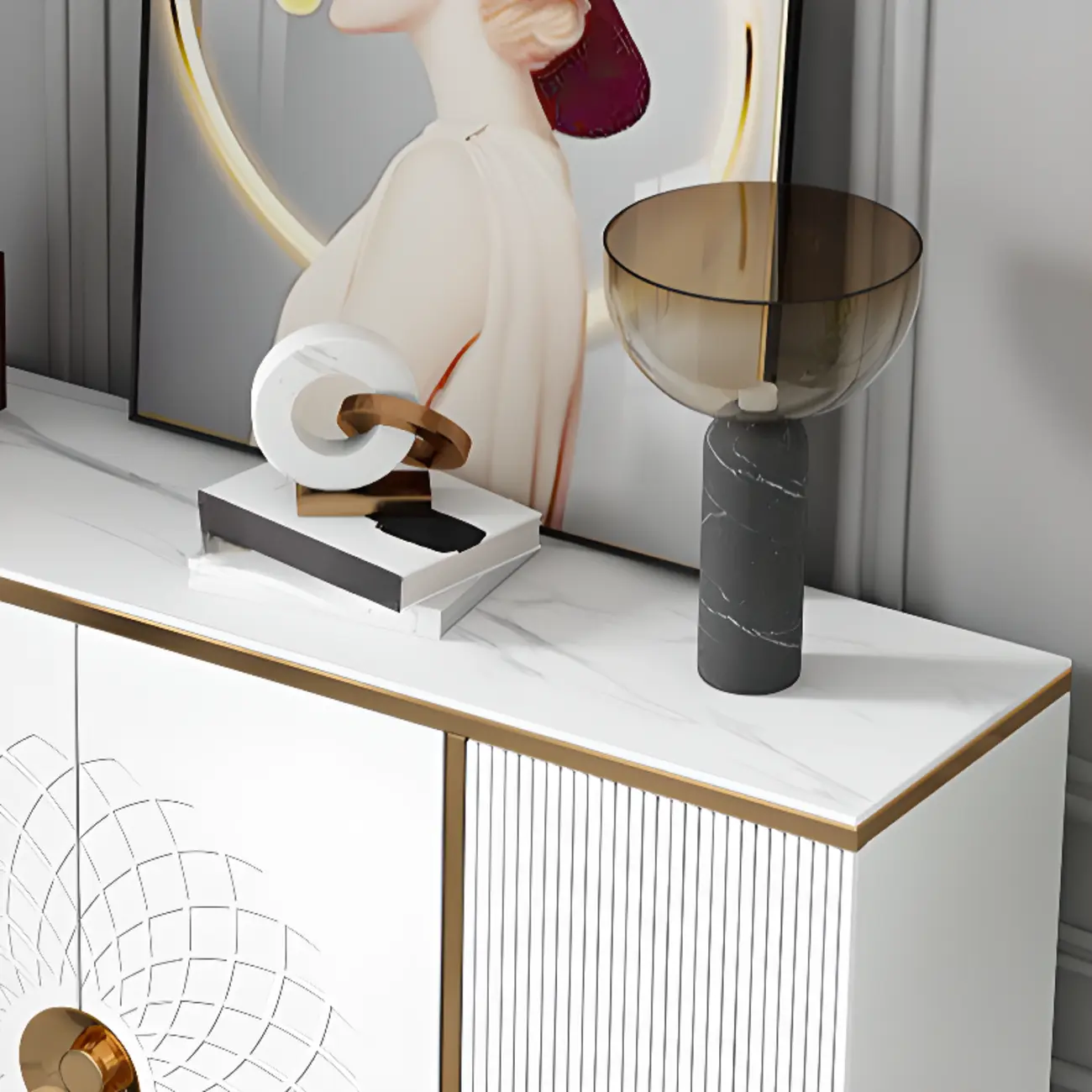 Freestanding Stylish Adjustable Shelves Shoe Storage Cabinet Image - 7 | homeyfad