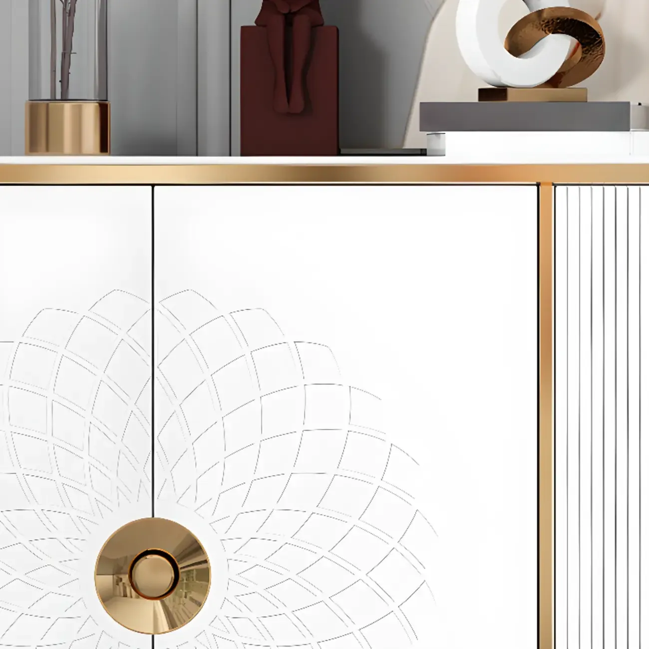 Freestanding Stylish Adjustable Shelves Shoe Storage Cabinet Image - 18