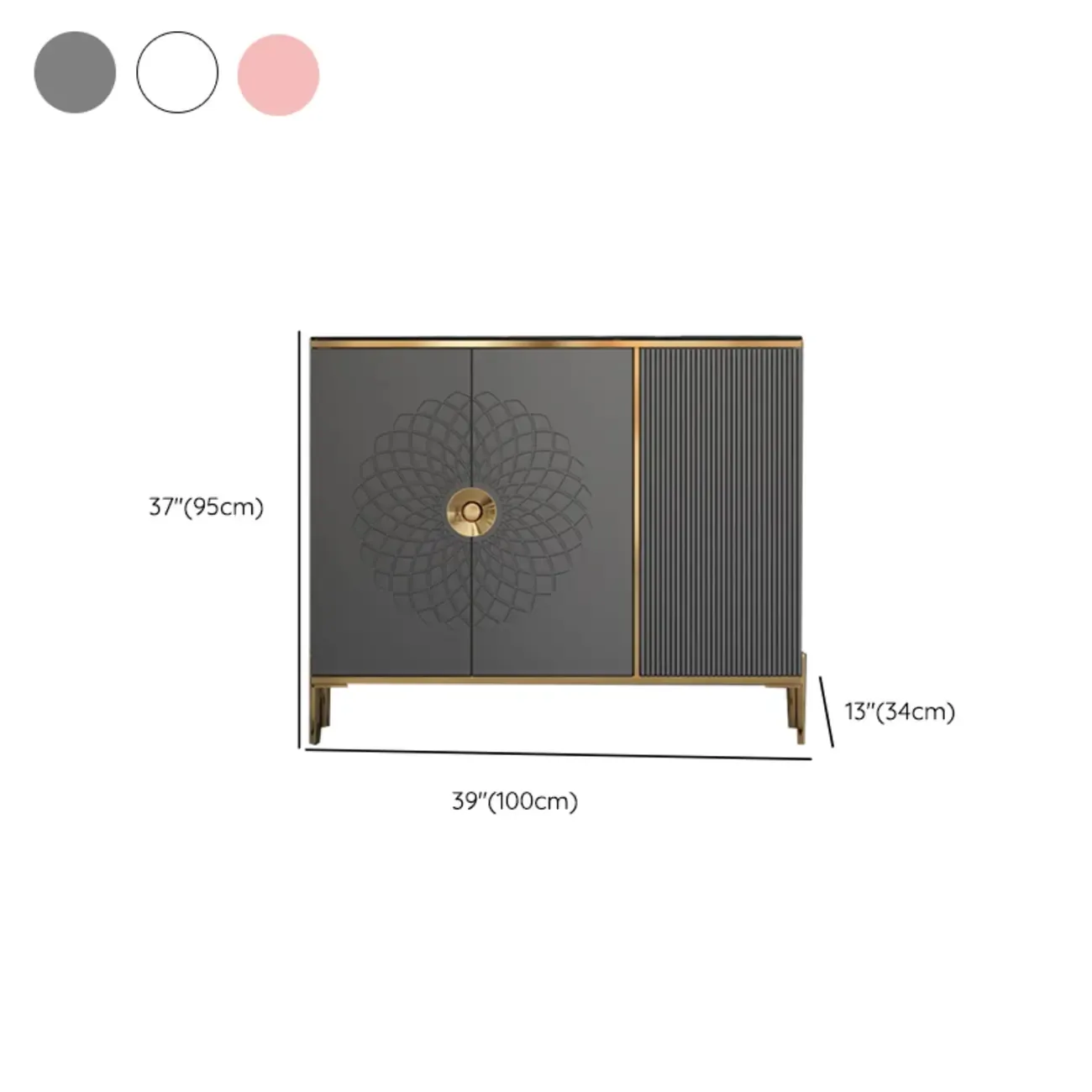 Freestanding Stylish Adjustable Shelves Shoe Storage Cabinet Image - 21